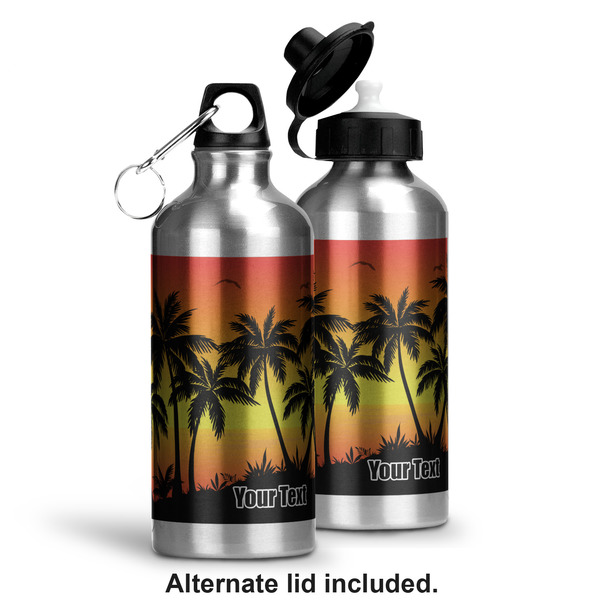 Tropical Sunset Aluminum Water Bottle - Alternate lid options