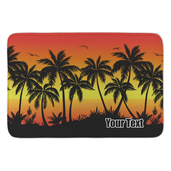 Custom Tropical Sunset Anti-Fatigue Kitchen Mat (Personalized)