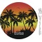 Tropical Sunset 8" Glass Appetizer / Dessert Plates - Single or Set (Personalized)