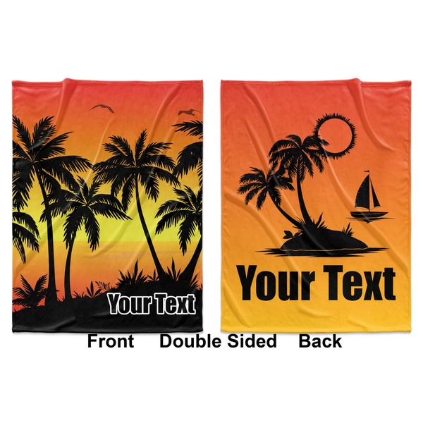 Tropical Sunset Baby Blanket (Double Sided - Printed Front and Back)
