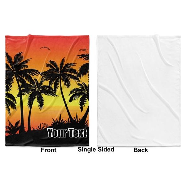 Tropical Sunset Baby Blanket (Single Sided - Printed Front, White Back)