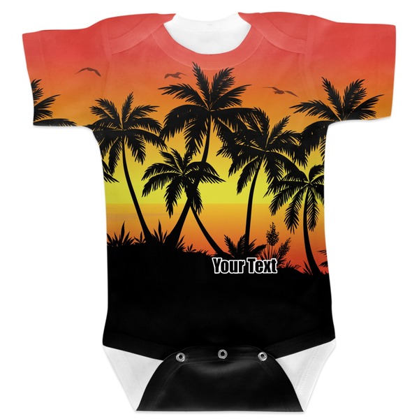 Custom Tropical Sunset Baby Bodysuit (Personalized)