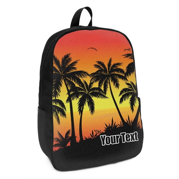 Custom Tropical Sunset Kids Backpack (Personalized)