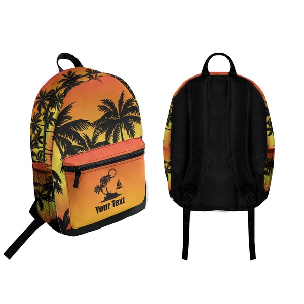 Tropical Sunset Backpack front and back - Apvl