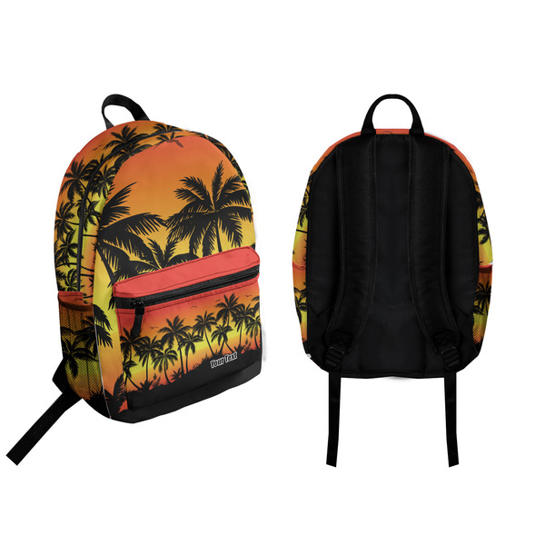Tropical Sunset Backpack front and back - Apvl