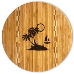 Tropical Sunset Bamboo Cutting Board (Personalized)