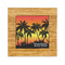Tropical Sunset Bamboo Trivet with 6" Tile - FRONT