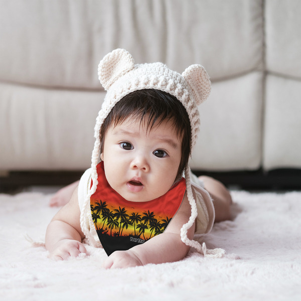 Tropical Sunset Bandana Bib - (Lifestyle 2 girl)