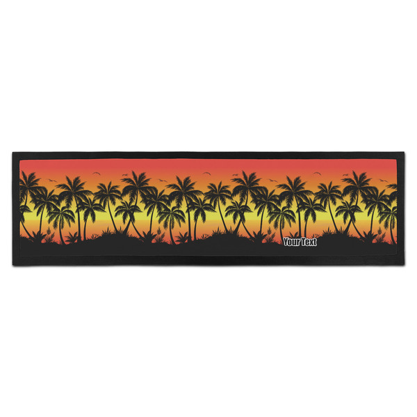 Custom Tropical Sunset Bar Mat (Personalized)