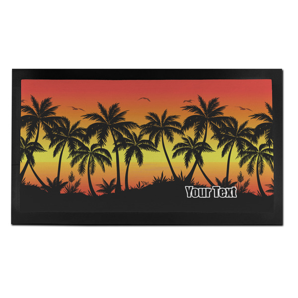 Custom Tropical Sunset Bar Mat - Small (Personalized)