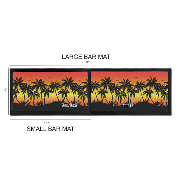 Tropical Sunset Bar Mats - Sizing Chart