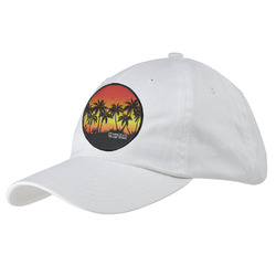 Tropical Sunset Baseball Cap - White (Personalized)