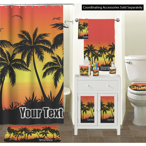 Tropical Sunset Bathroom Scene