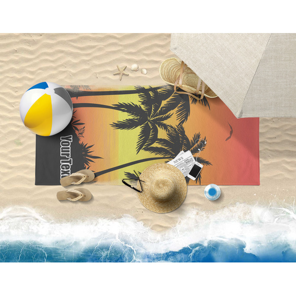 Tropical Sunset Beach Towel Lifestyle