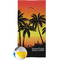 Tropical Sunset Beach Towel w/ Beach Ball
