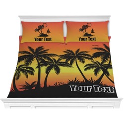 Tropical Sunset Comforter Set - King (Personalized)