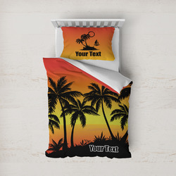 Tropical Sunset Duvet Cover Set - Twin (Personalized)