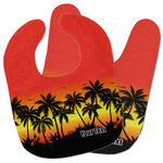 Tropical Sunset Baby Bib w/ Name or Text