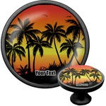 Tropical Sunset Cabinet Knob (Black) (Personalized)