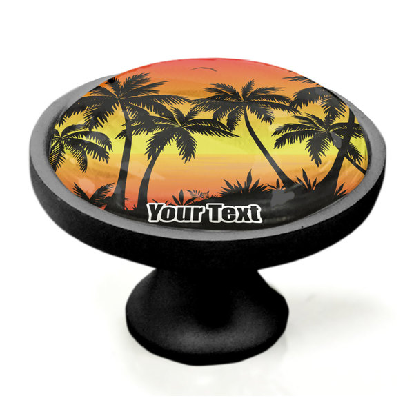 Tropical Sunset Black Custom Cabinet Knob (Side)