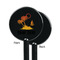 Tropical Sunset Black Plastic 5.5" Stir Stick - Single Sided - Round - Front & Back