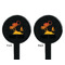 Tropical Sunset Black Plastic 7" Stir Stick - Double Sided - Round - Front & Back