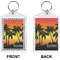 Tropical Sunset Bling Keychain (Front + Back)