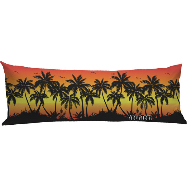 Custom Tropical Sunset Body Pillow Case (Personalized)