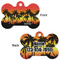 Tropical Sunset Bone Shaped Dog ID Tag - Large - Approval