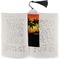 Tropical Sunset Bookmark with tassel - In book