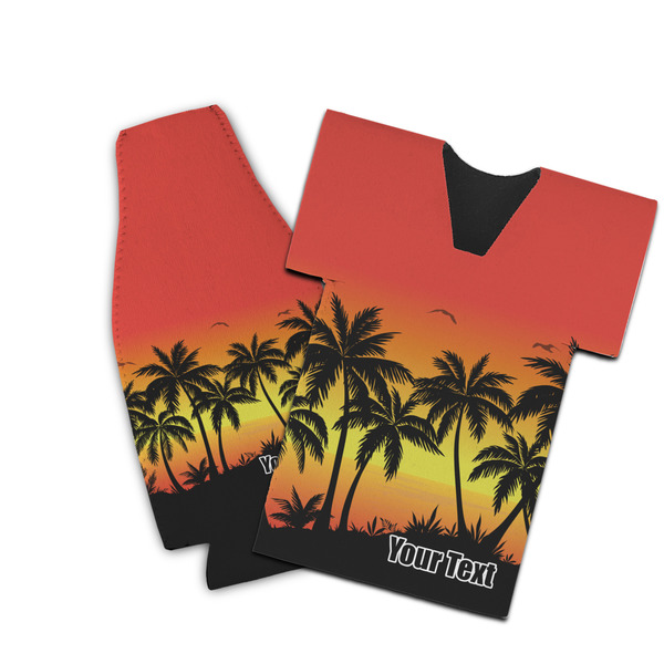 Custom Tropical Sunset Bottle Cooler (Personalized)