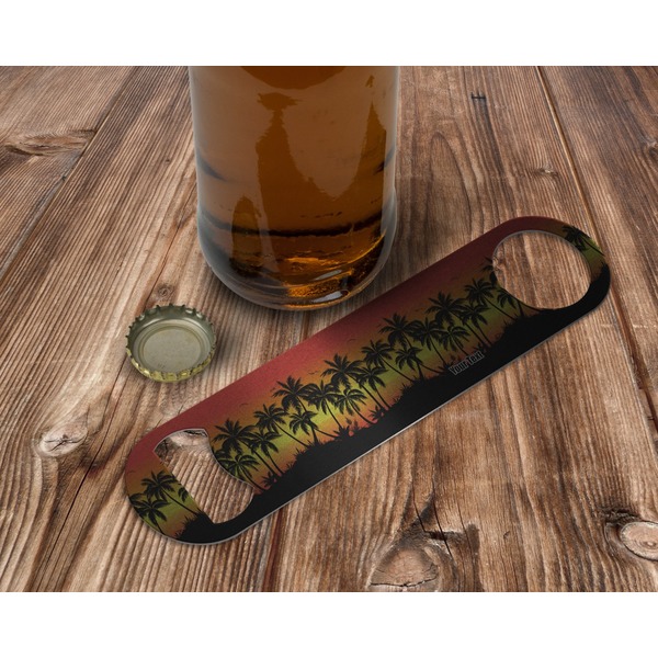 Tropical Sunset Bottle Opener - In Use