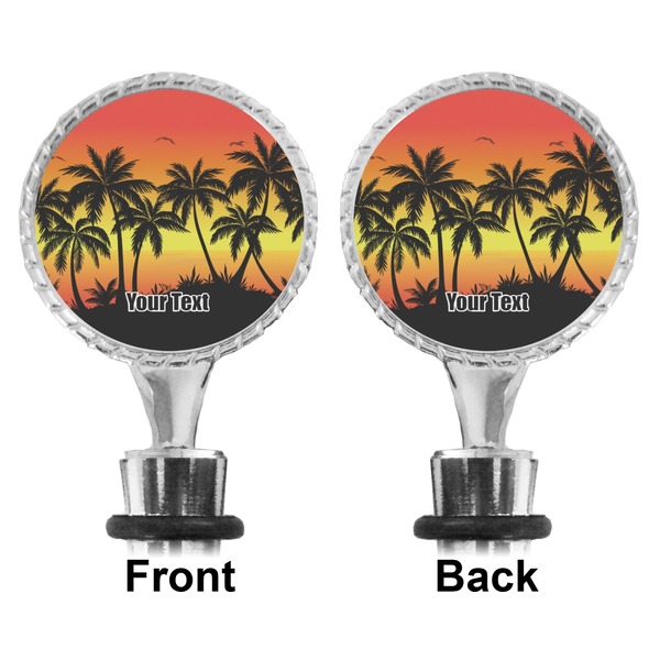 Tropical Sunset Bottle Stopper - Front and Back