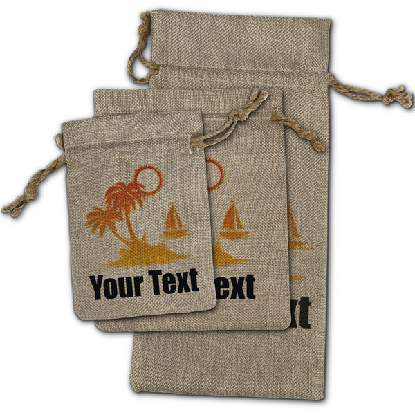 Tropical Sunset Burlap Gift Bags - (PARENT MAIN) All Three