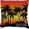 Tropical Sunset Faux-Linen Throw Pillow 18" (Personalized)