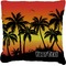 Tropical Sunset Burlap Pillow 22"