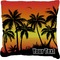 Tropical Sunset Burlap Pillow (Personalized)