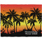 Tropical Sunset Woven Fabric Placemat - Twill w/ Name or Text