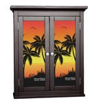 Tropical Sunset Cabinet Decal - Small (Personalized)