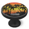 Tropical Sunset Cabinet Knob - Black - Side