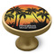 Tropical Sunset Cabinet Knob - Gold - Side
