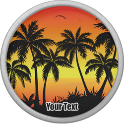 Tropical Sunset Cabinet Knob (Silver) (Personalized)
