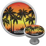 Tropical Sunset Cabinet Knob (Silver) (Personalized)