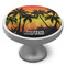 Tropical Sunset Cabinet Knob - Nickel - Side