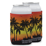 Tropical Sunset Can Cooler (12 oz) w/ Name or Text
