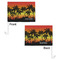 Tropical Sunset Car Flag - 11" x 8" - Front & Back View