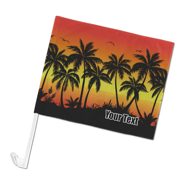 Custom Tropical Sunset Car Flag - Large (Personalized)