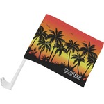 Tropical Sunset Car Flag - Small w/ Name or Text