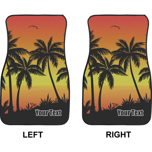 Tropical Sunset Car Mat Front - Approval