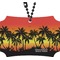 Tropical Sunset Rear View Mirror Ornament (Personalized)